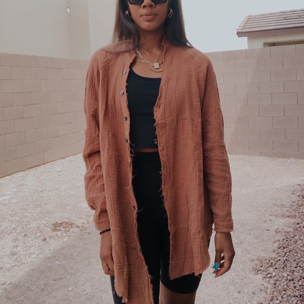 Oversized button down